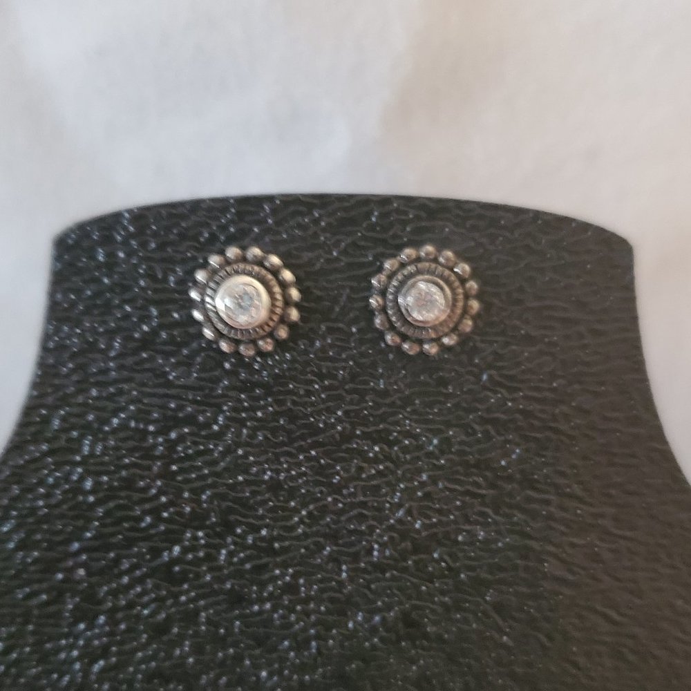 Silver Antique Vintage Stud Earrings